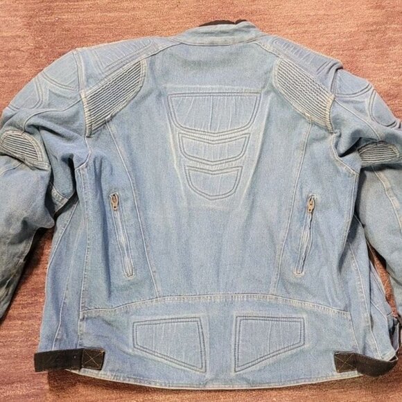 Cortech Motorcycle Jacket Mens Medium Denim Jean Armored DSX 4XL - Picture 6 of 7